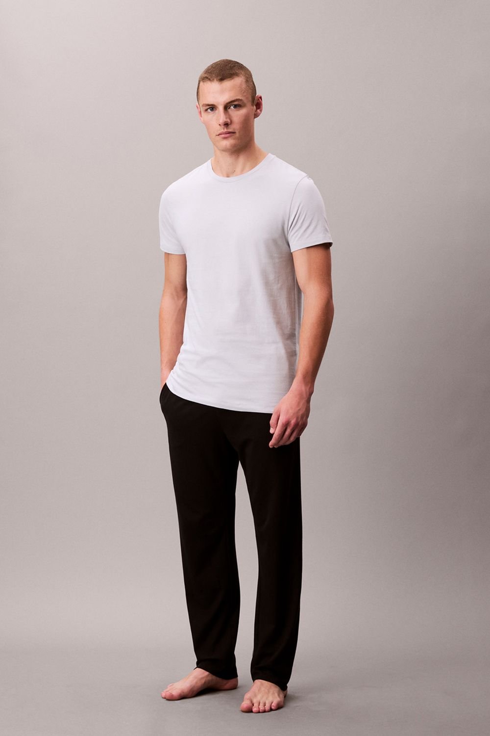 Calvin Klein Calvin Klein Men's 100% Cotton Tees 3Pk Micro Chip/Zoni Beach/Ink - 4