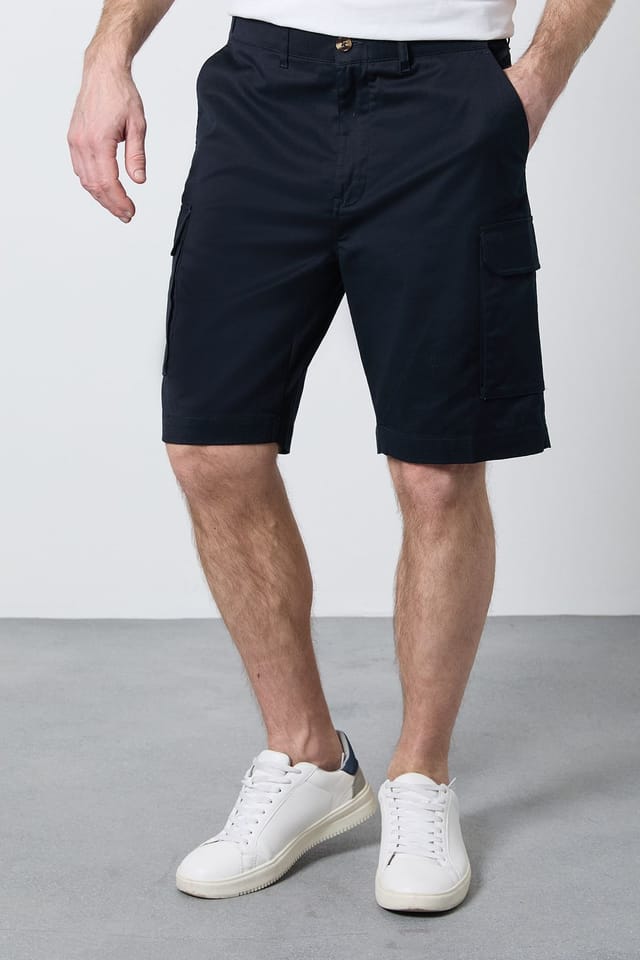 Debenhams Debenhams Men's Navy Cotton Cargo Short - 2
