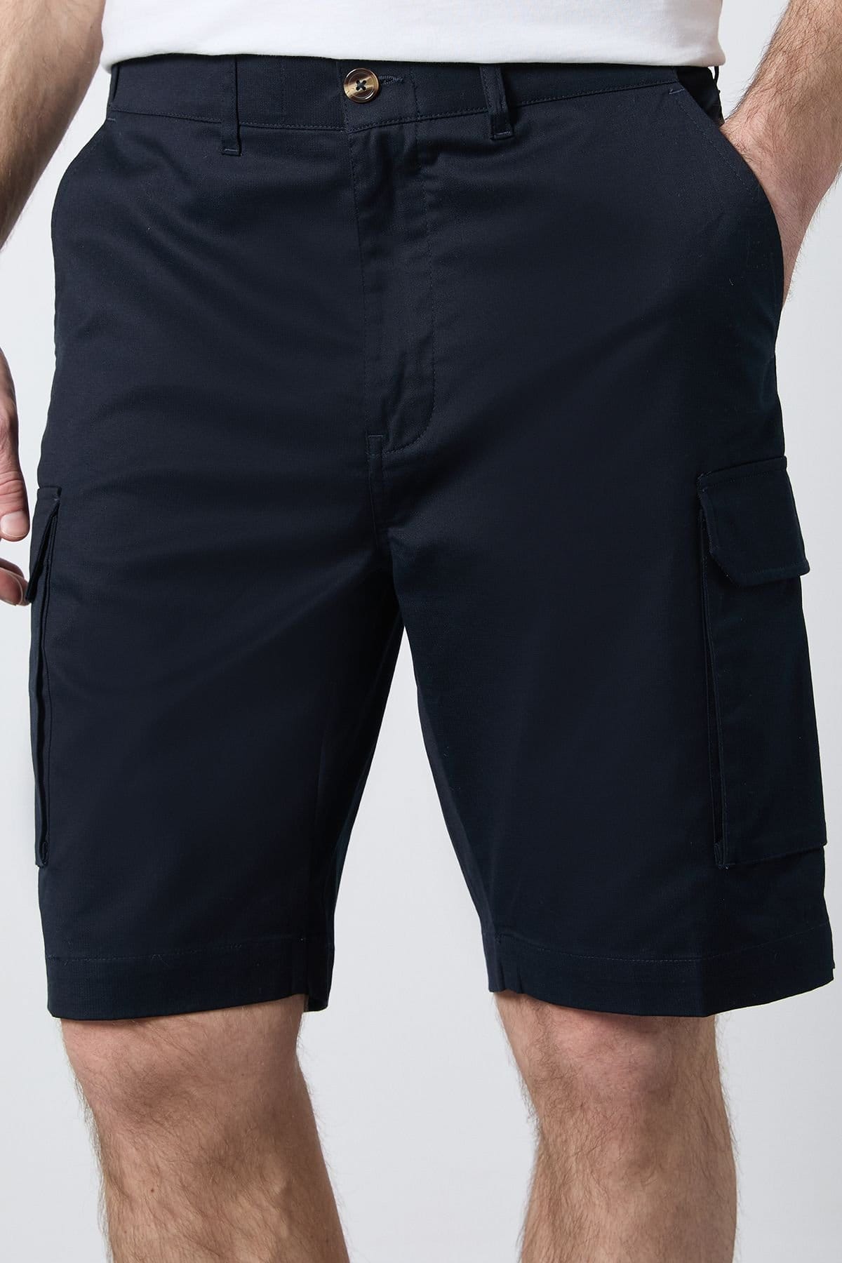 Debenhams Debenhams Men's Navy Cotton Cargo Short - 4