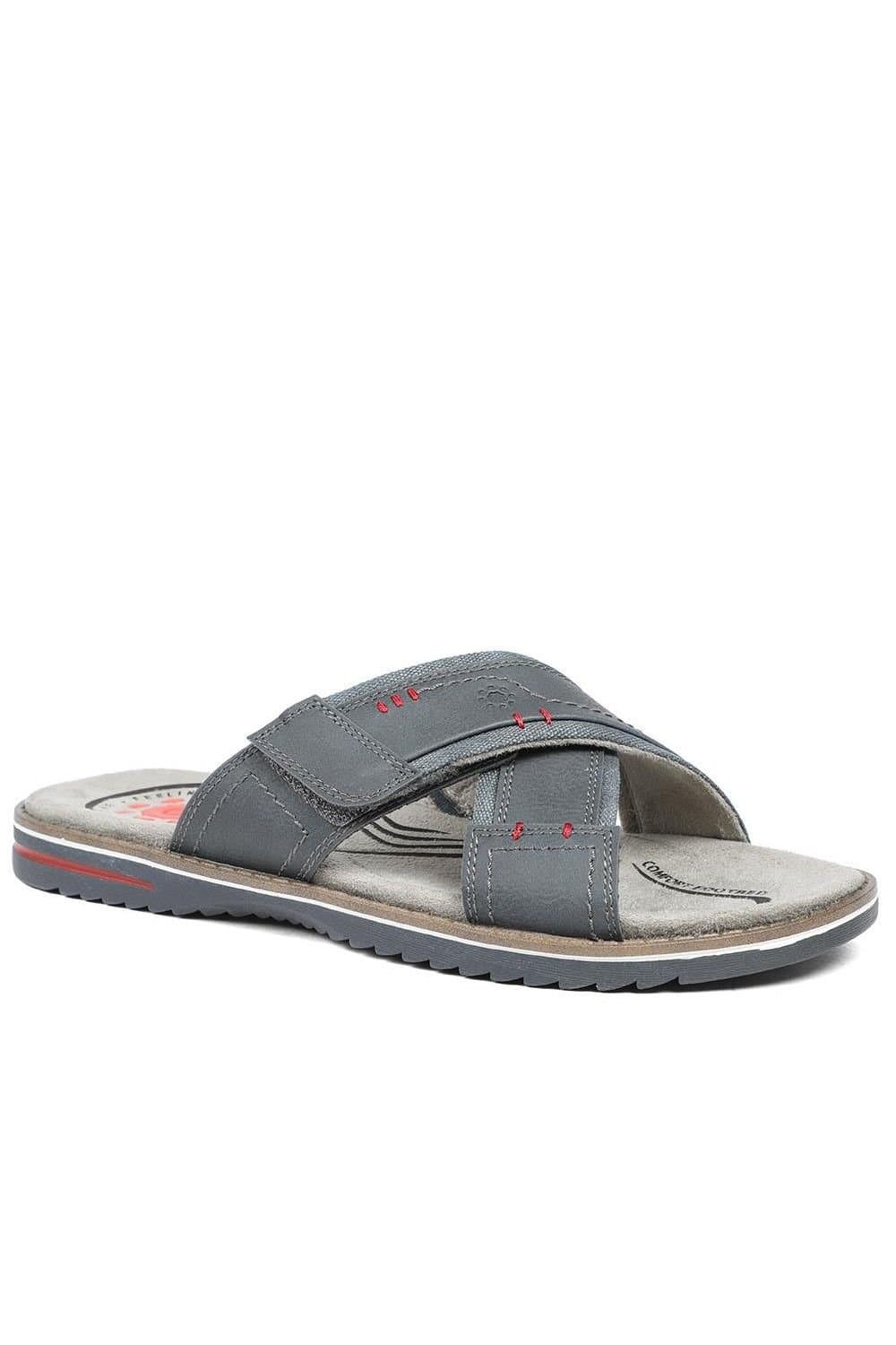 Pavers Pavers Navy Wide Fit Slip On Sandals