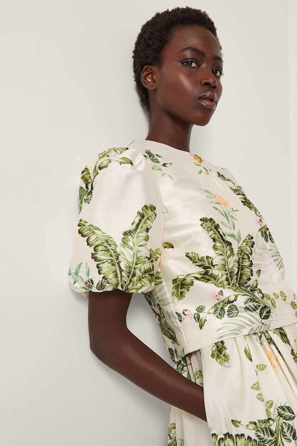 Monsoon Monsoon Women's Anne Floral Puff Sleeve Jacket Cream