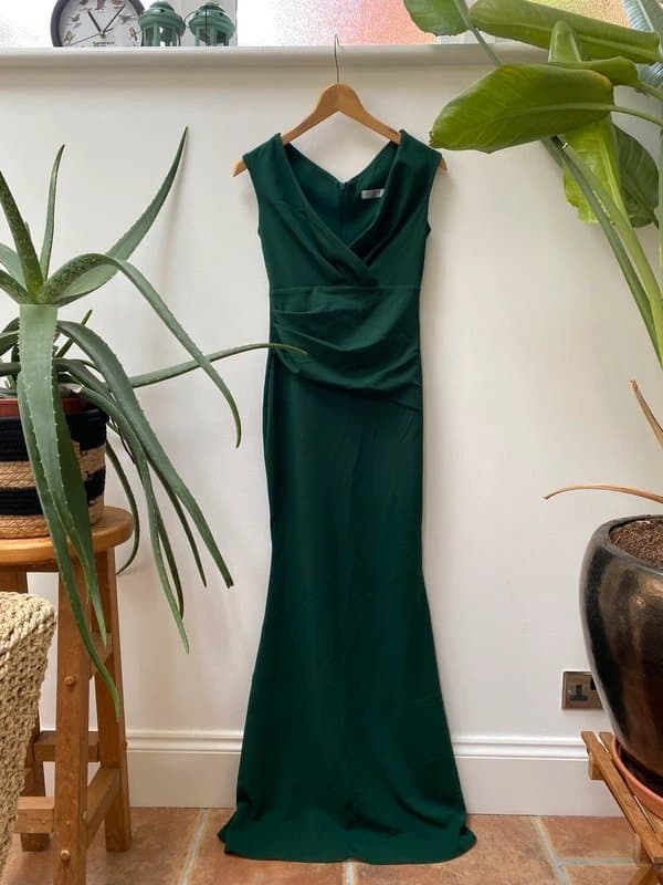 Goddiva Goddiva emerald green dress. Stretchy material, tummy control UK 8