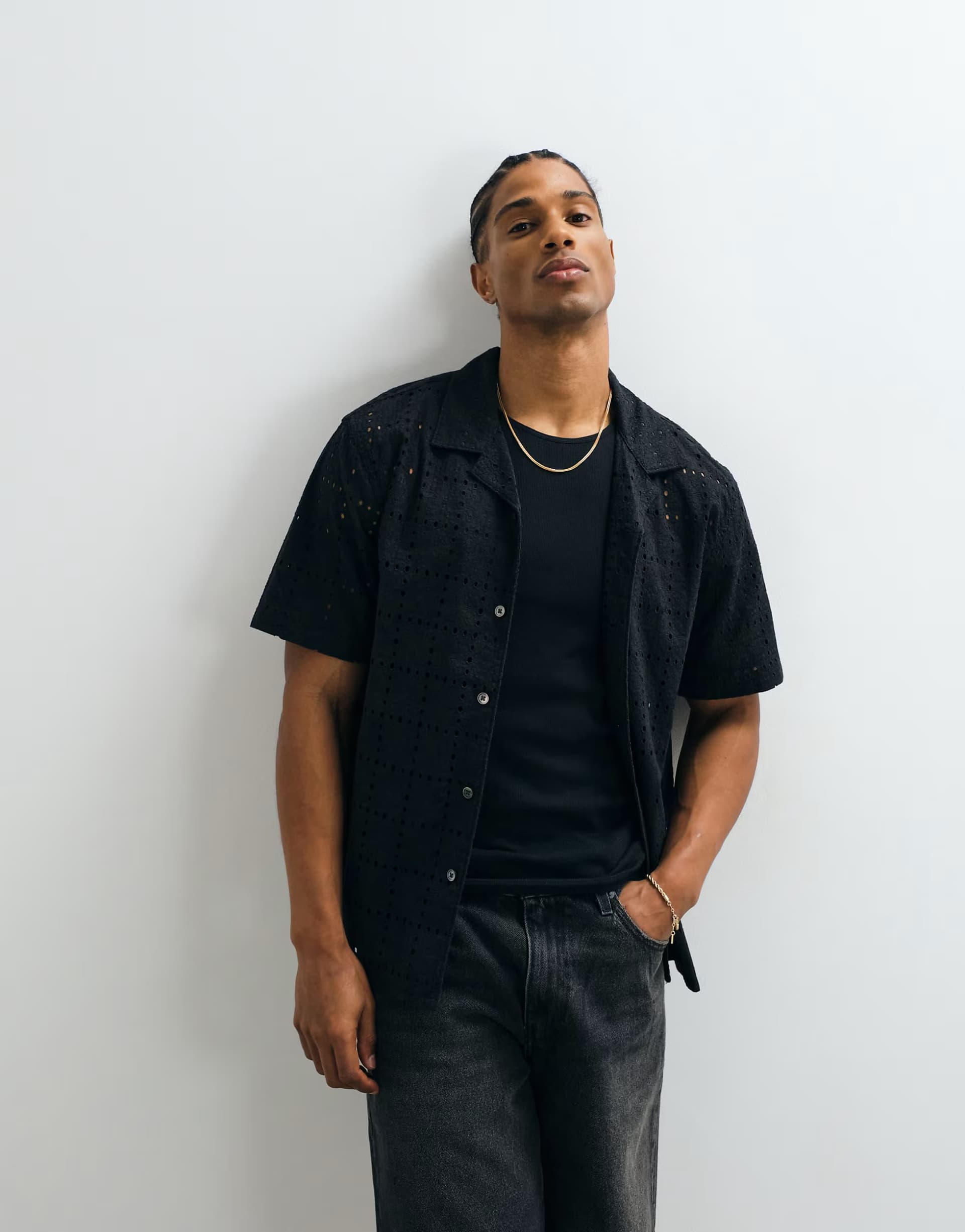 ASOS Levi's Sunset short sleeve camp shirt in black