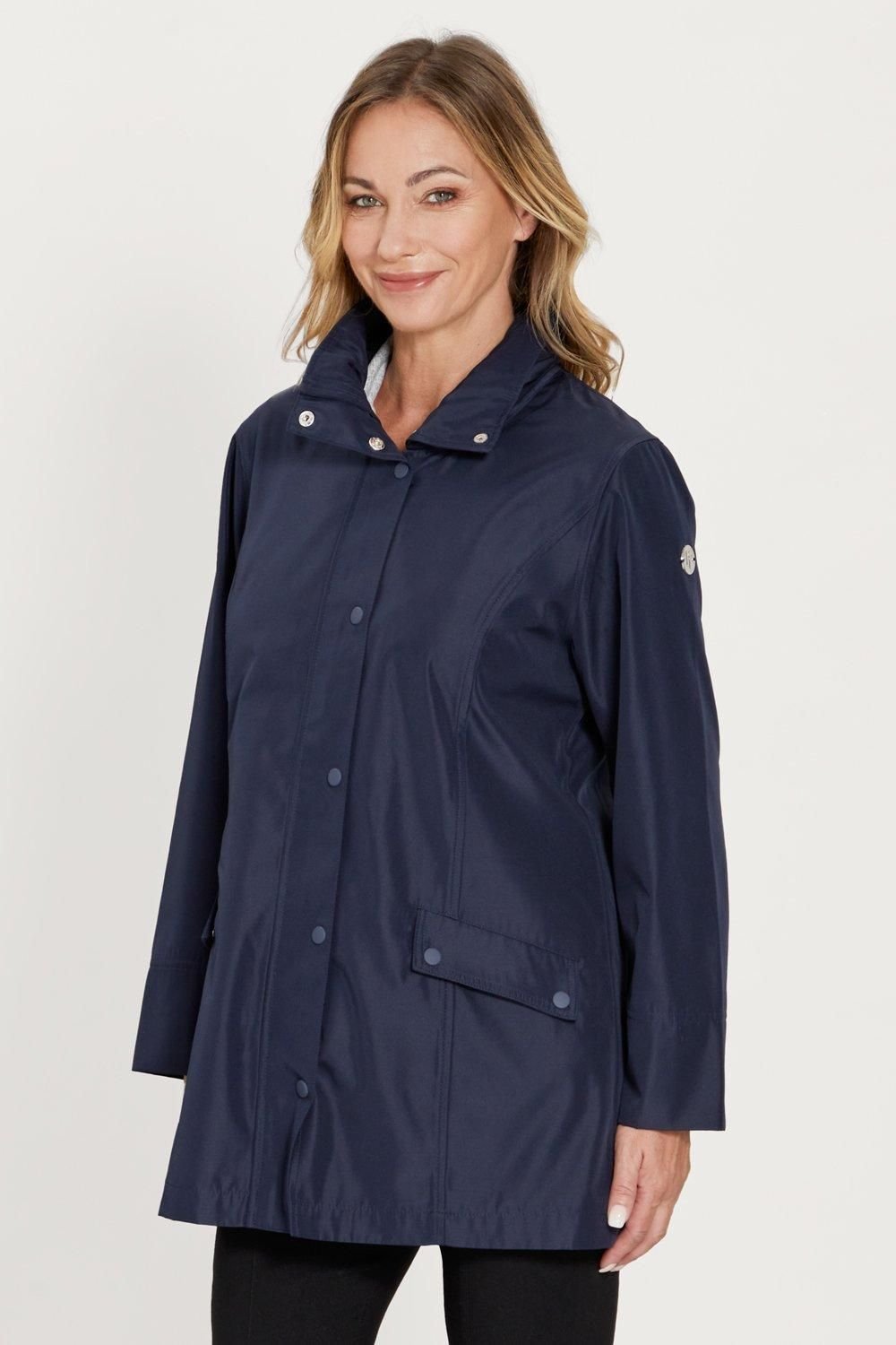 Penny Plain Penny Plain Women's Raincoat in Navy - 1