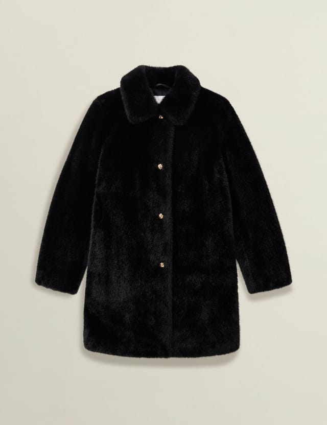Hobbs London Hobbs London Women's Rue Faux Fur Coat in Black - 2