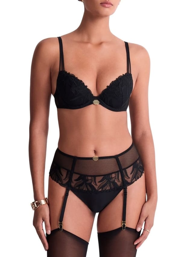 Aubade Aubade Women's Sweet Euphoria Thong Suspender Belt in Black - 3