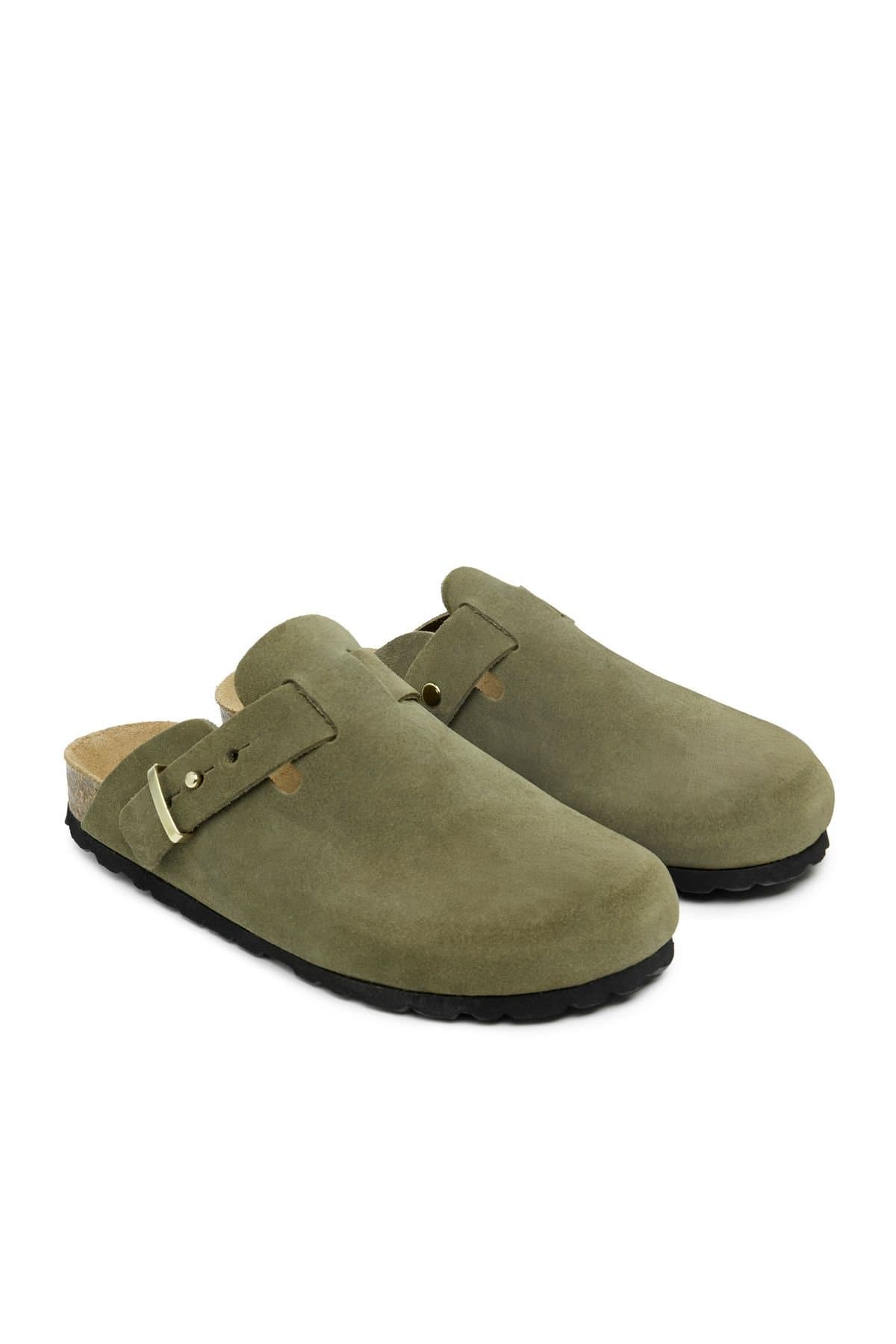 Celtic & Co Celtic & Co Women's Stud Buckle Strap Clog in Olive
