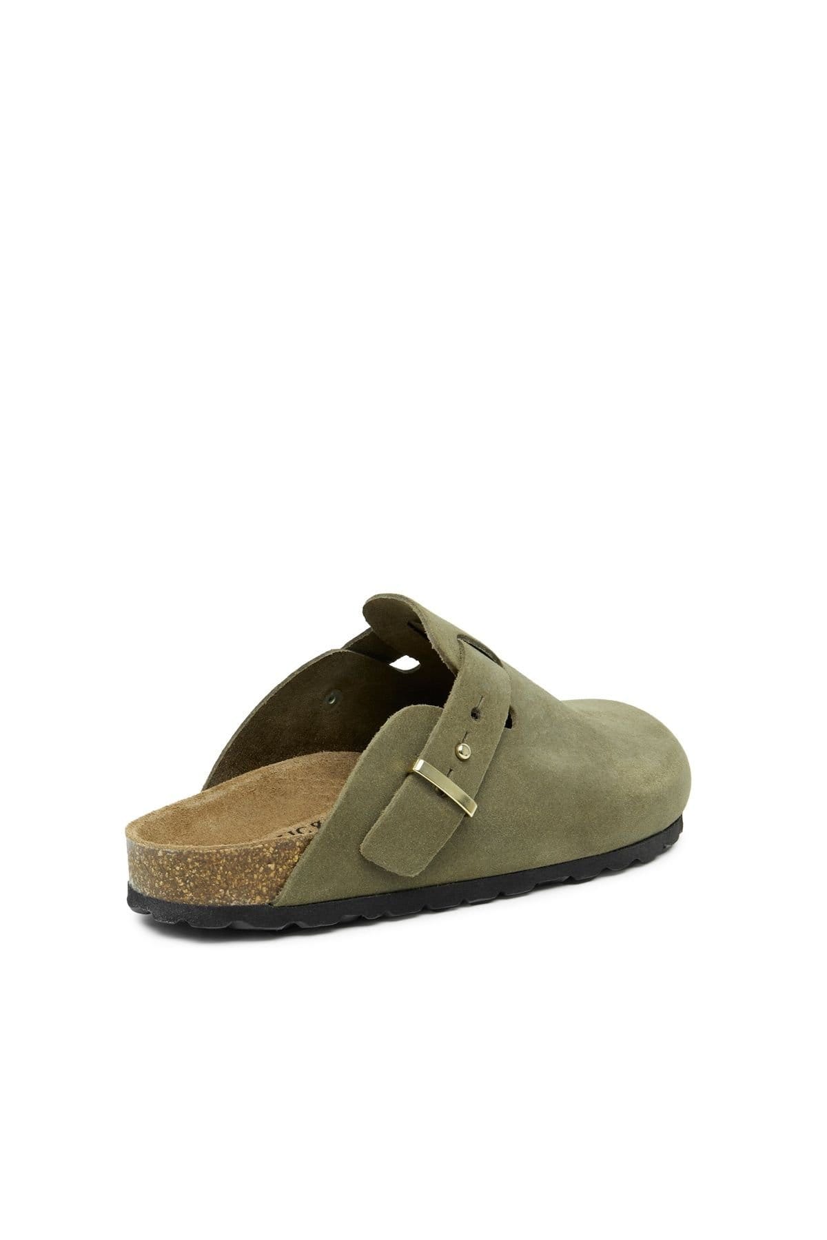Celtic & Co Celtic & Co Women's Stud Buckle Strap Clog in Olive - 4