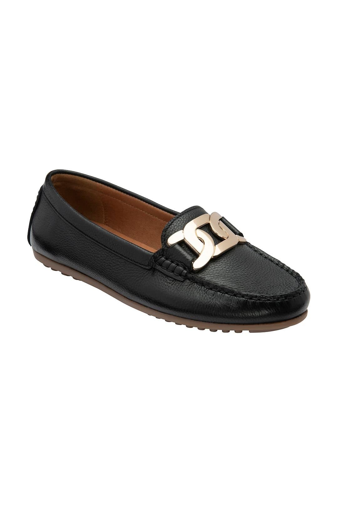 Lotus Lotus Women's 'Martino' Leather Loafers in Black