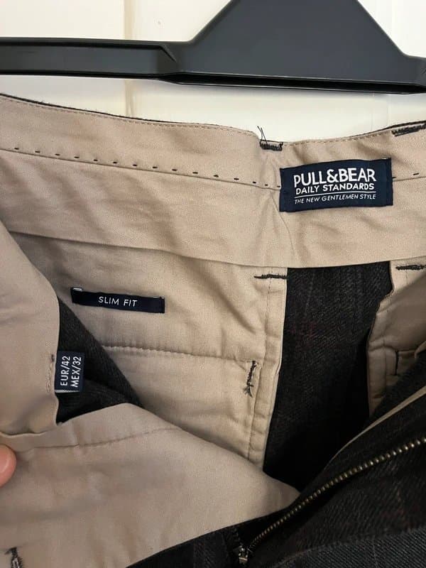 Pull & Bear Grey checked Pull&Bear trousers