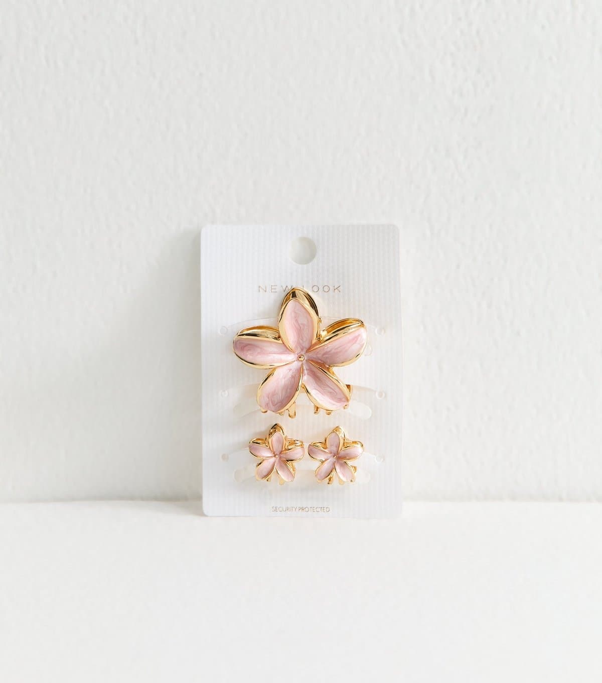 New Look Pink Pack Of 3 Enamel Flower Hair Clips New Look