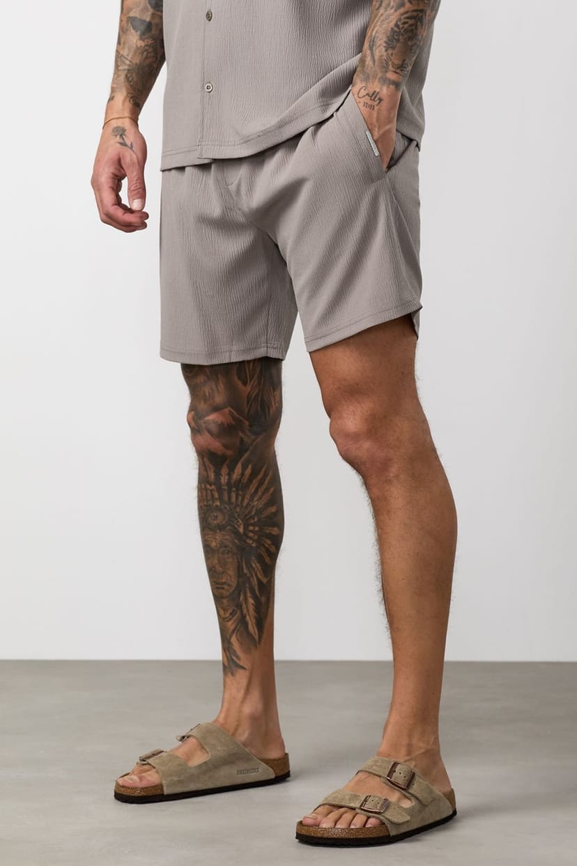 Gym King GYM KING Men's Signature Texture Short Taupe - 1