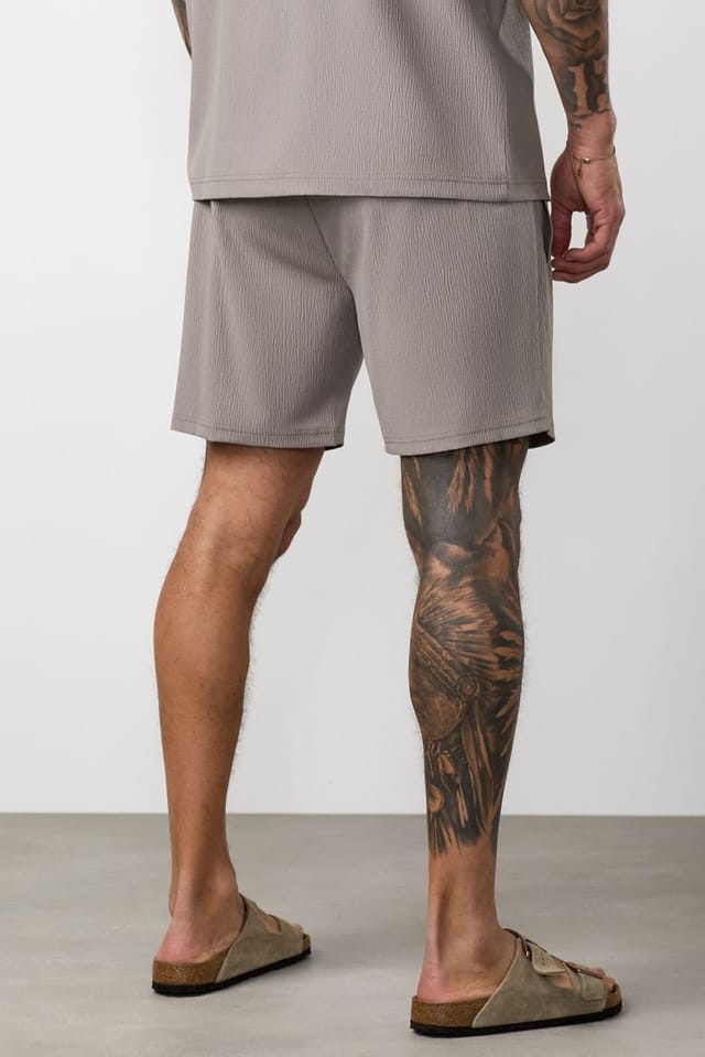 Gym King GYM KING Men's Signature Texture Short Taupe - 2