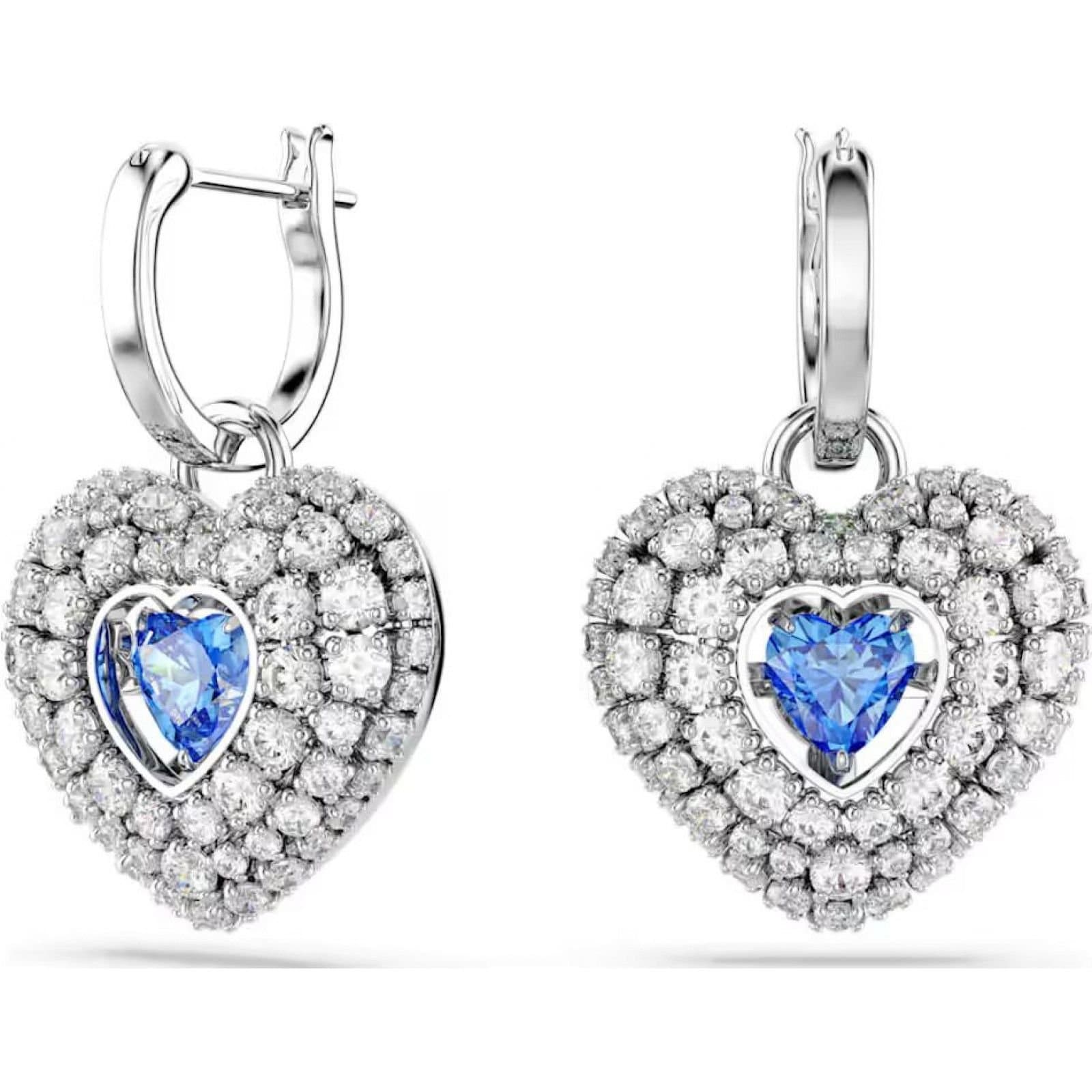 Swarovski Swarovski Women's Silver Heart-Shaped Earrings