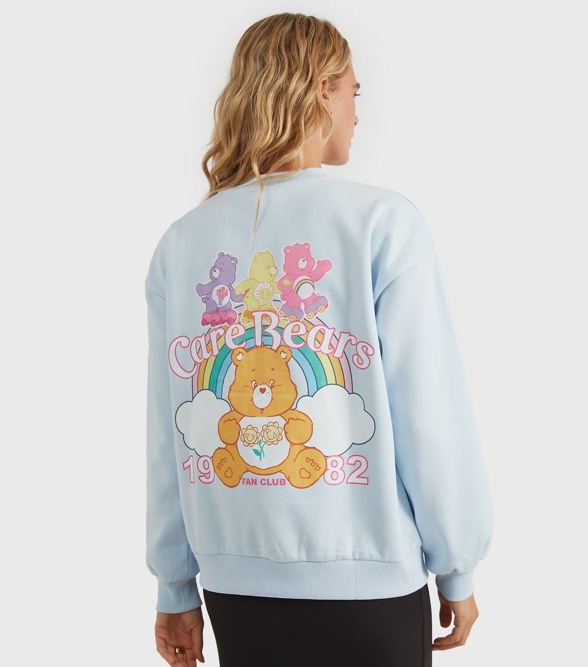 Custard Women's Clothing Bright Blue Care Bears Print Sweatshirt Custard New Look