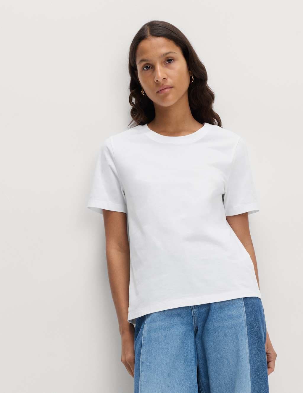 Marks & Spencer M&S White Cotton Everyday Fit T-Shirt