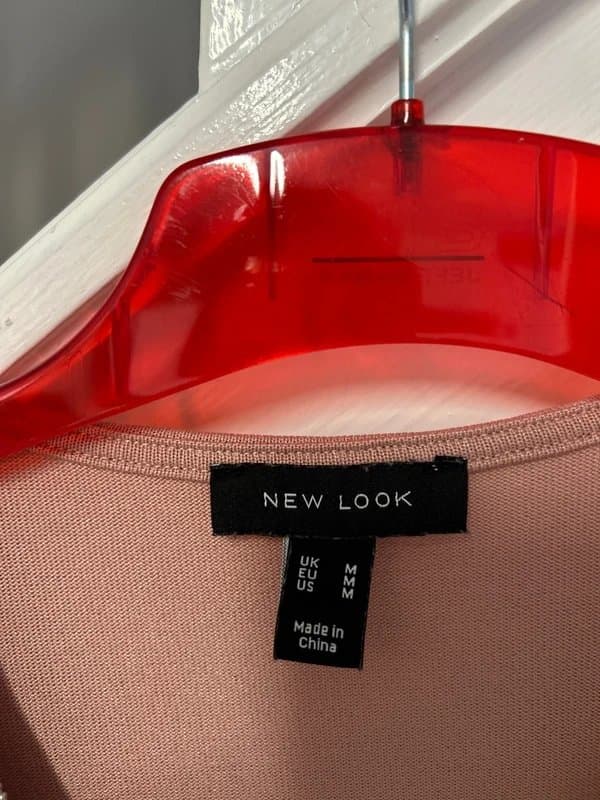 New Look (W111) rose pink zip up top new look medium