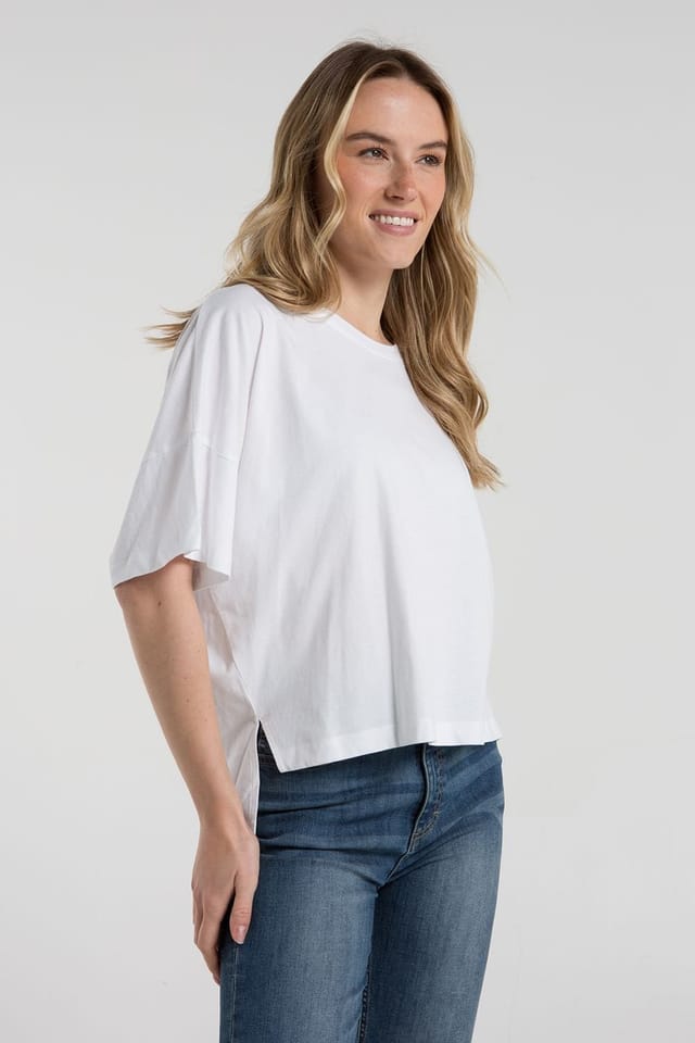 French Connection French Connection Women's 2 Pack Cotton Crew Neck Boxy Fit Short Sleeve T-Shirts in Black - 2