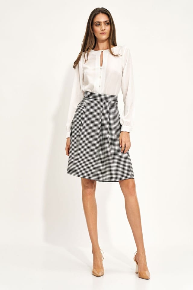 Love Lace Love Lace Women's High Waist Expandable Skirt with Belt in Black - 2