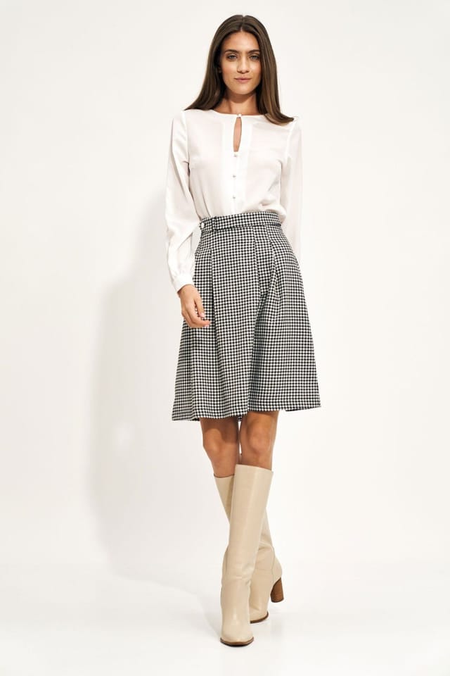 Love Lace Love Lace Women's High Waist Expandable Skirt with Belt in Black - 3