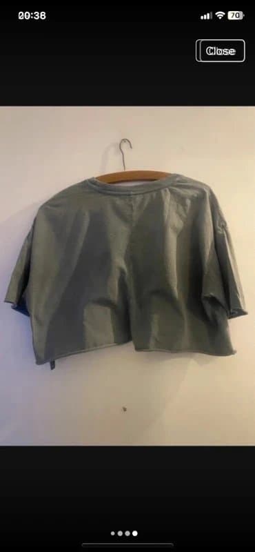 ASOS ASOS Design Petrol Blue Crop Top Cropped T Shirt sz 12 Good Condition