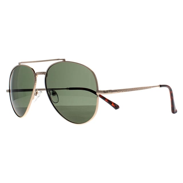 montana montana Men's Aviator Shiny Gold Green G-15 Polarized MP185 - 2