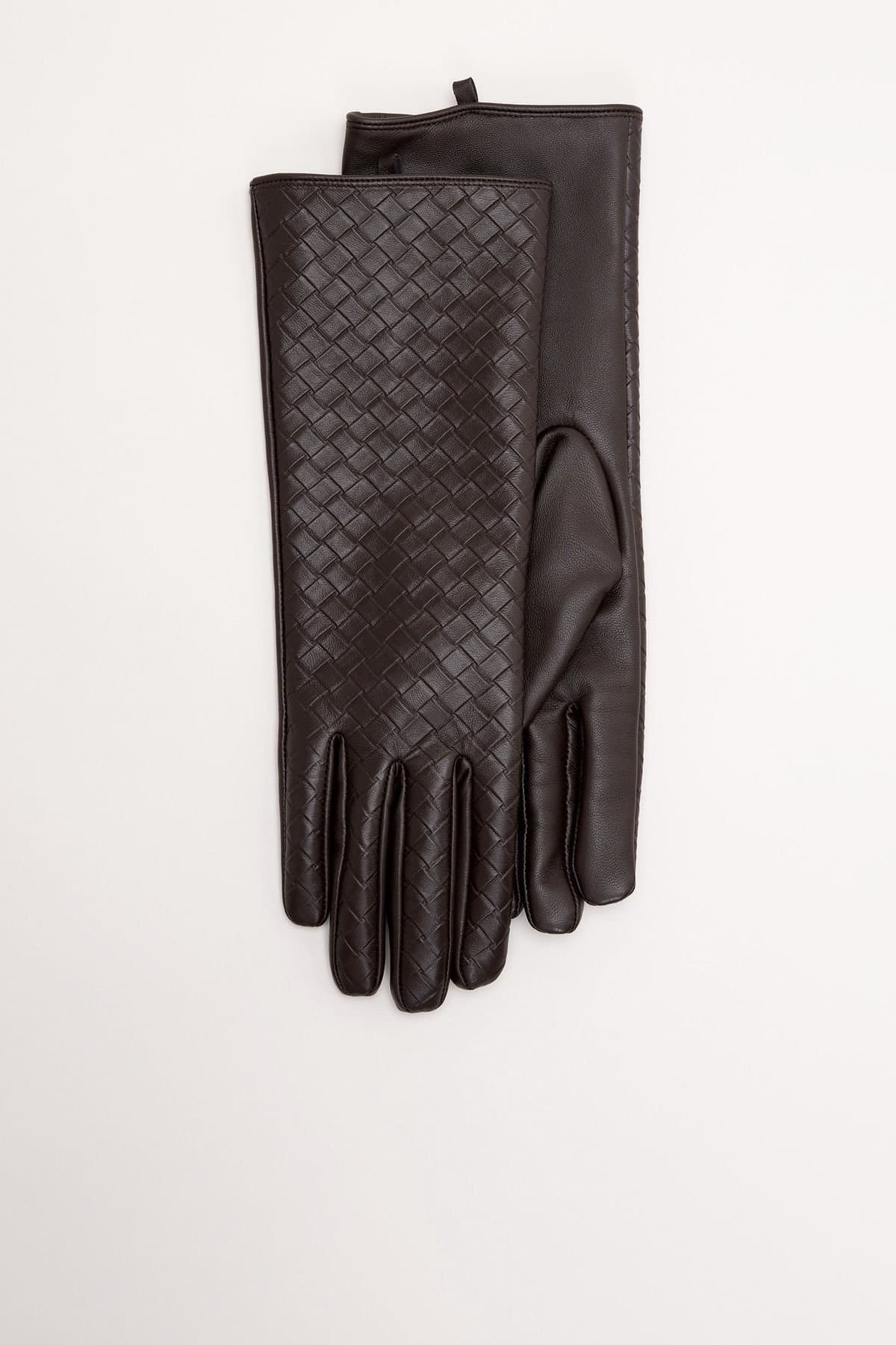 Phase Eight Phase Eight Women's Leather Gloves in Dark Brown
