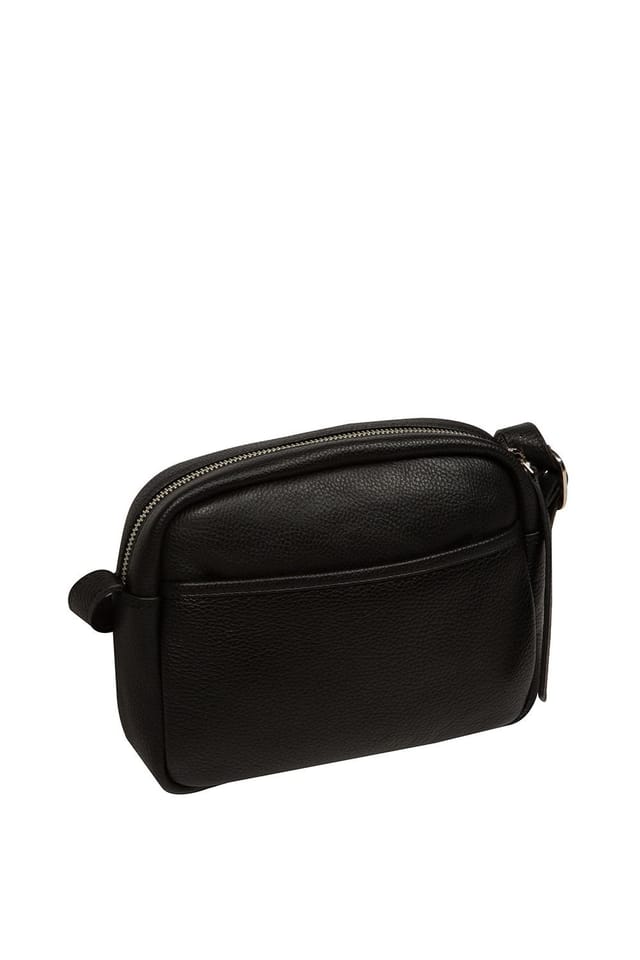 Cultured London Cultured London Women's 'Ariella' Leather Cross Body Bag in Black - 3