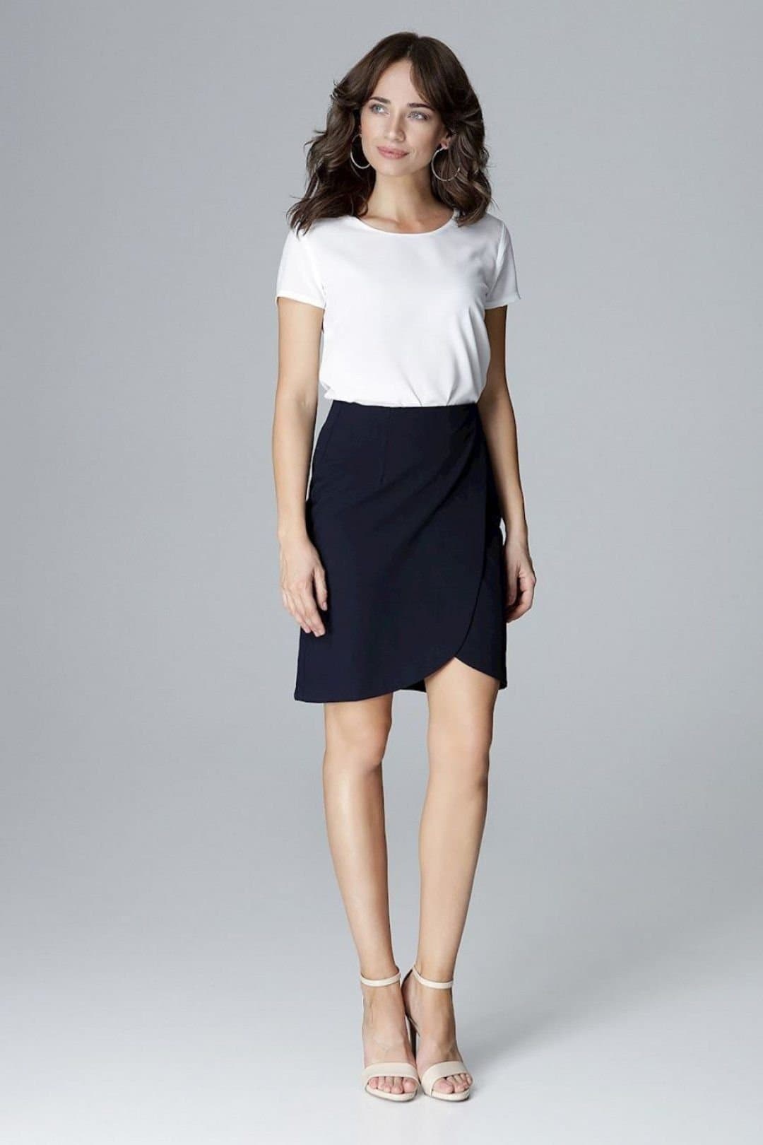 Love Lace Love Lace Women's Elegant Mini Envelope Skirt in Blue