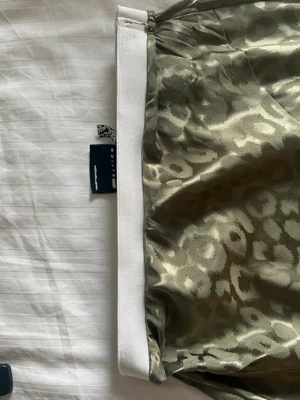 ASOS ASOS Green satin leopard slip skirt