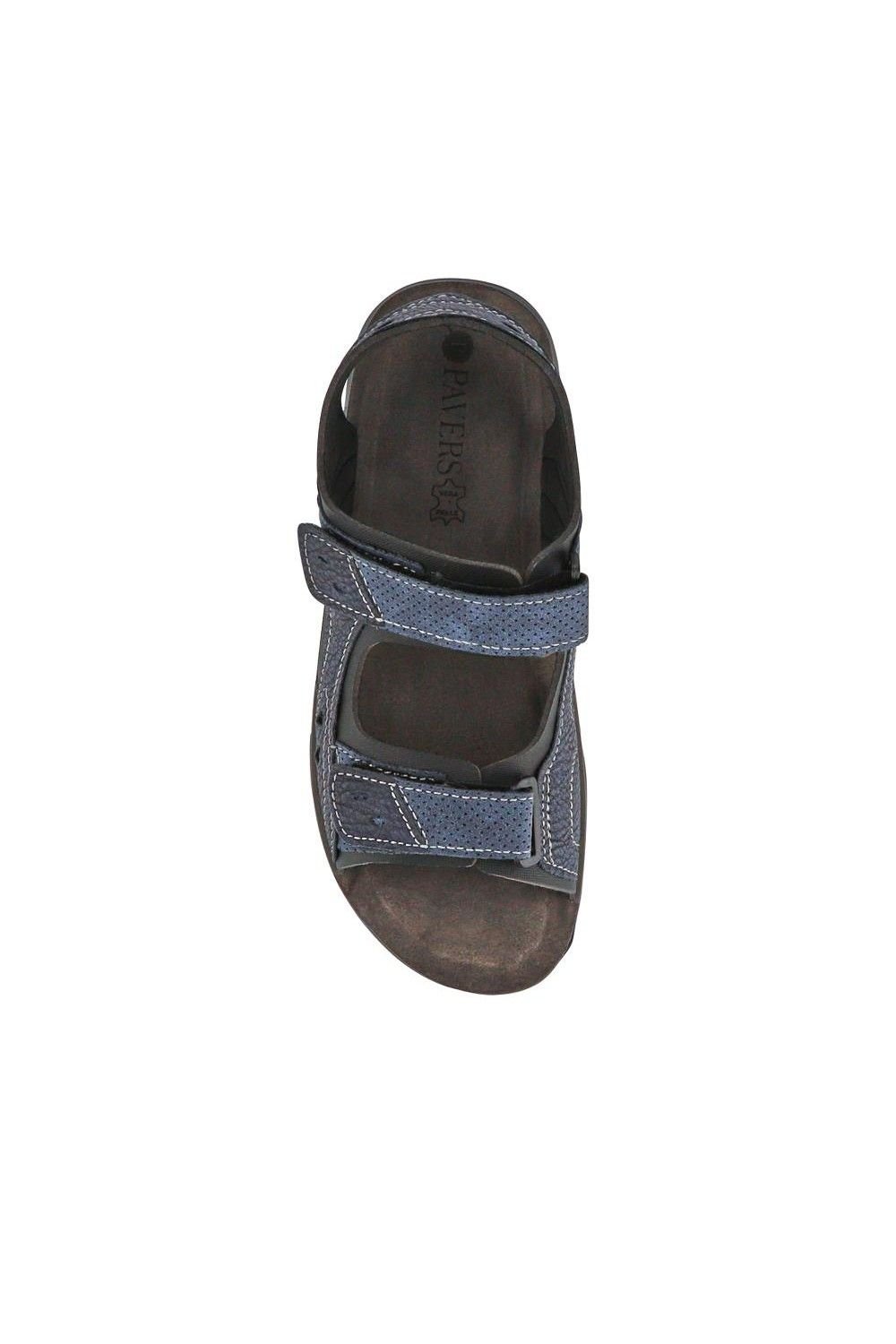 Pavers Pavers Men's Dual Touch-Fasten Sandals in Navy - 4