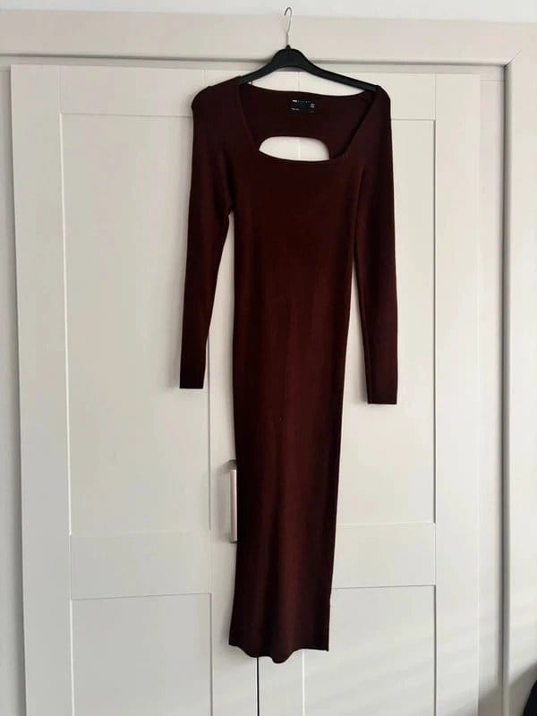 ASOS ASOS Brown Knitted Midi Dress - 1