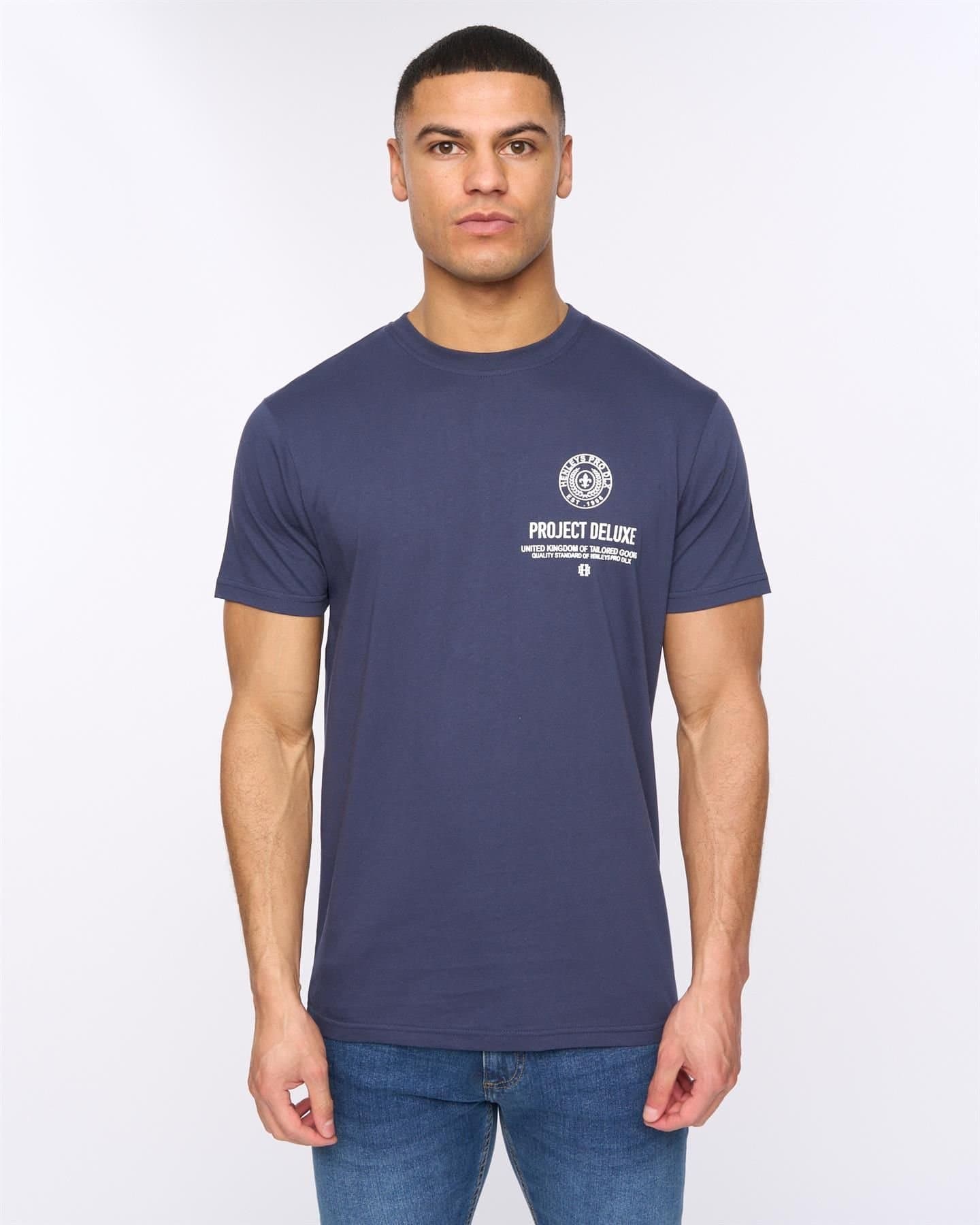 Henleys Henleys Men's Henstamp T-Shirt in Navy