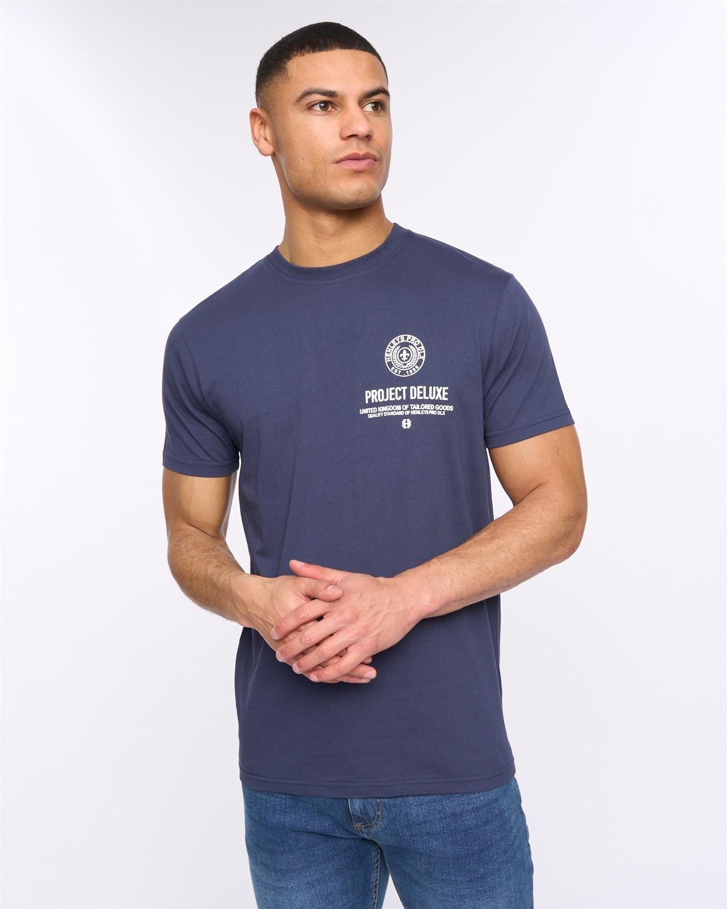 Henleys Henleys Men's Henstamp T-Shirt in Navy - 3