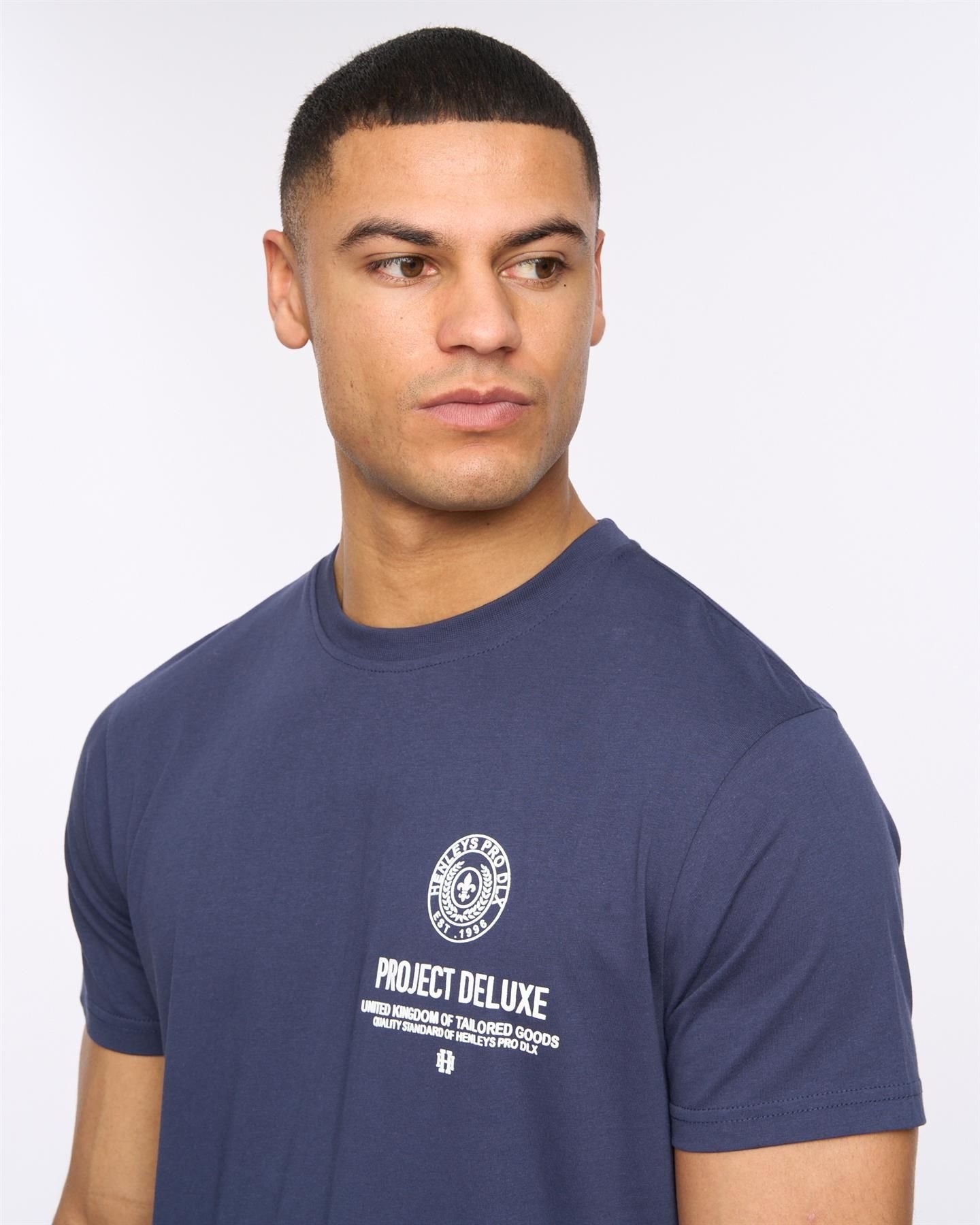 Henleys Henleys Men's Henstamp T-Shirt in Navy - 4