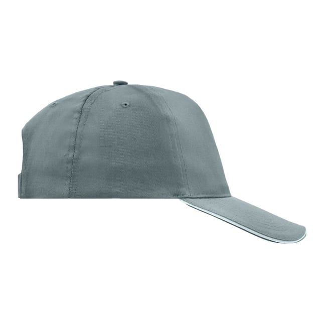 Myrtle Beach Myrtle Beach Men's Promo 5 Panel Sandwich Peak Cap in Dark Grey - 3