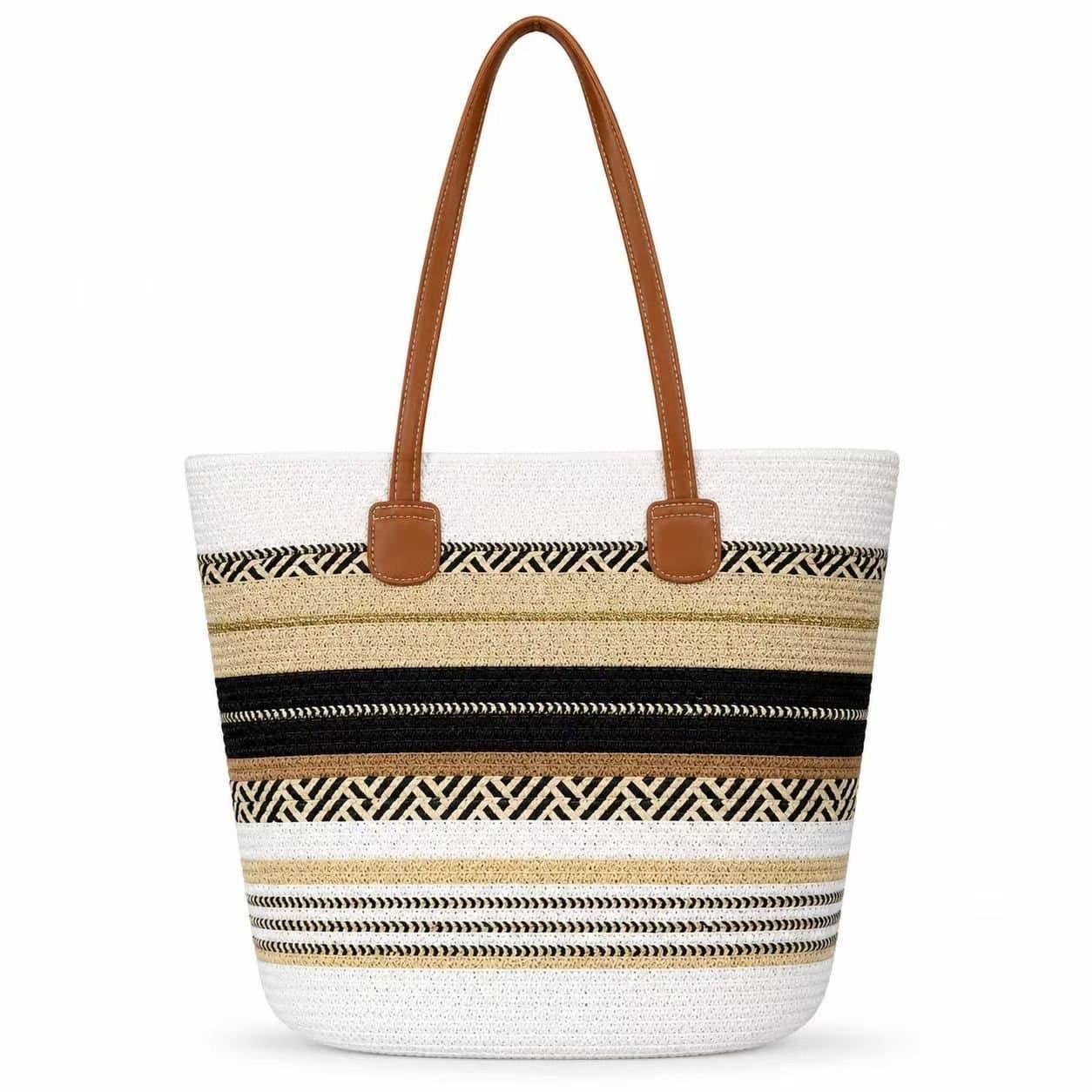 Chrisbella London Chrisbella London White Woven Tote Bag