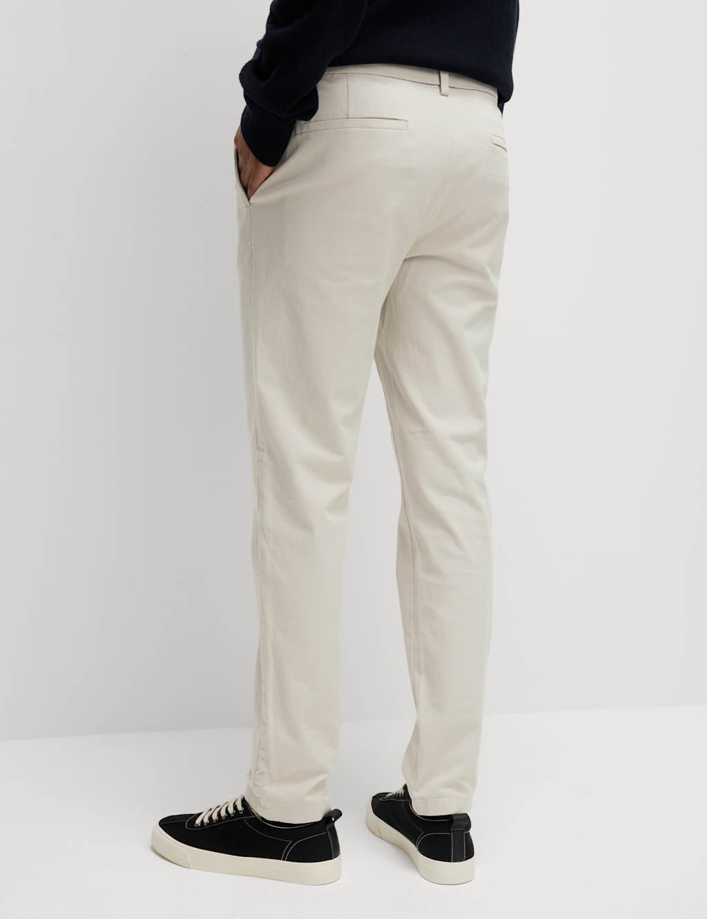 Marks & Spencer M&S The Ultimate Slim Fit Twill Chinos Natural Beige - 4