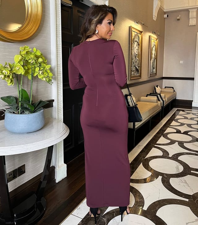 AX Paris Women's Plum Long Sleeve Midi Dress AX Paris New Look - 3