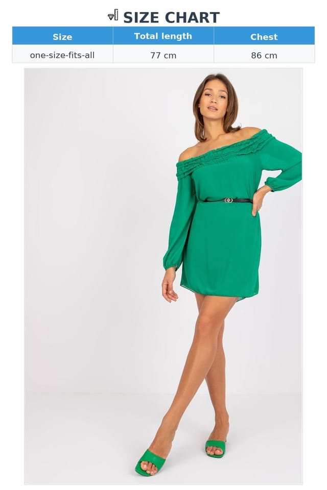 Love Lace Love Lace Women's Lined Long Sleeve Dress with Belt in Green - 3