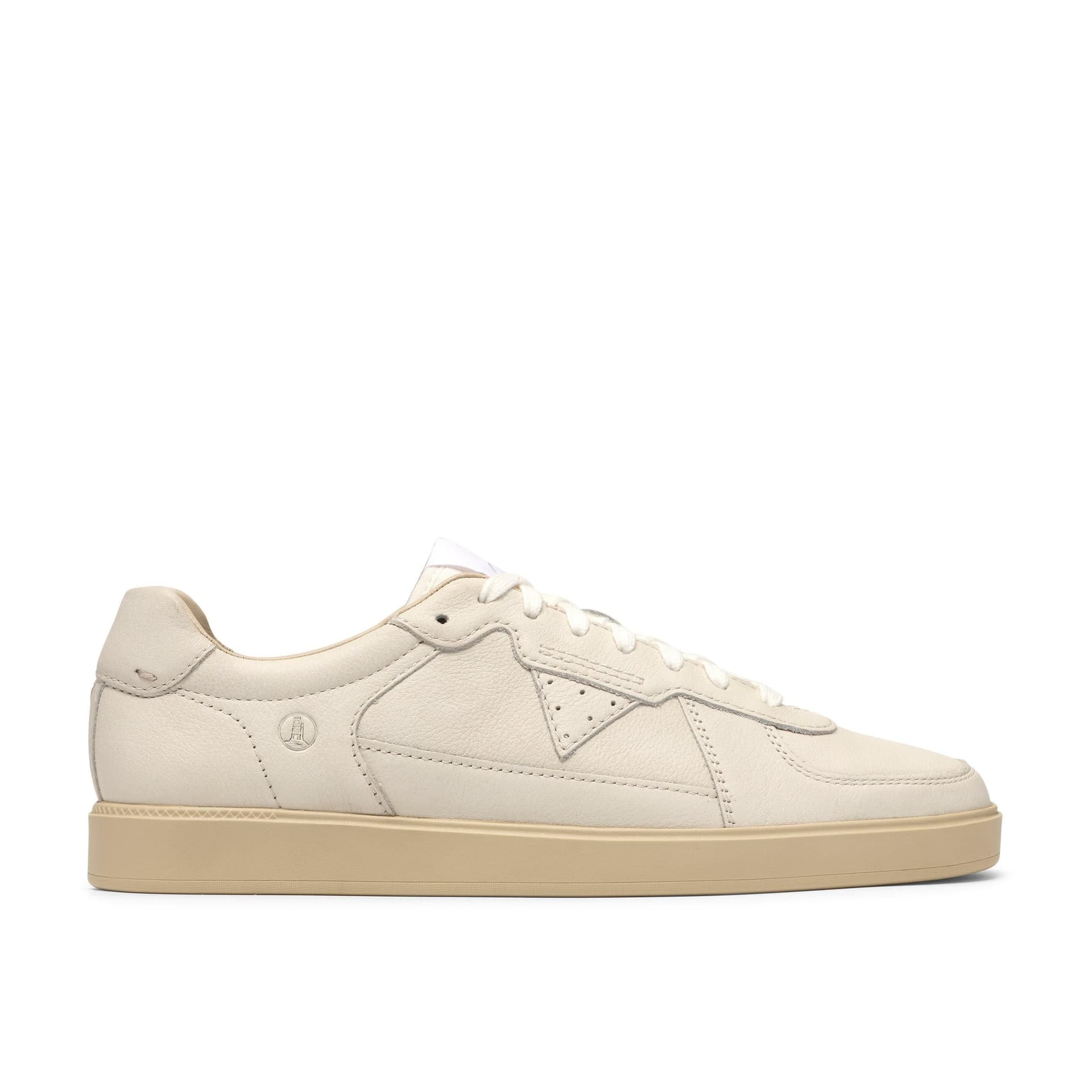 Clarks Clarks Men's Craft Pro Off-White Leather Trainers, Lace Up in White