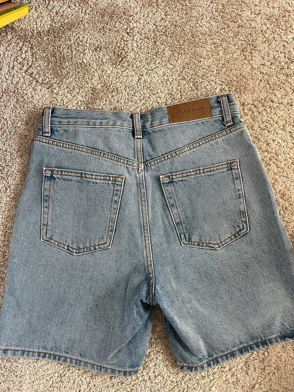 Topshop Light Blue Denim Shorts Size 10