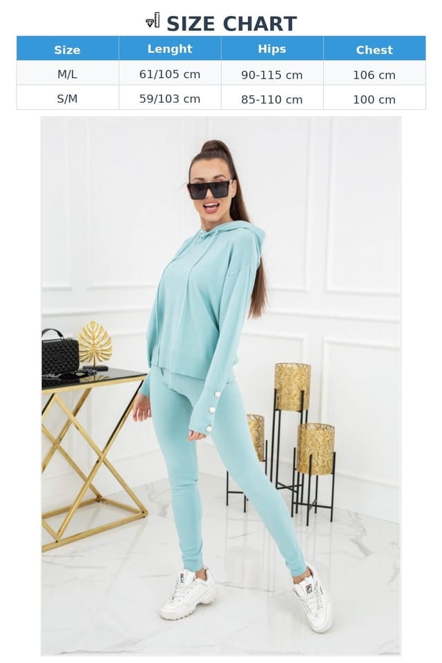 Love Lace Love Lace Women's Hooded Legging Set in Blue - 3