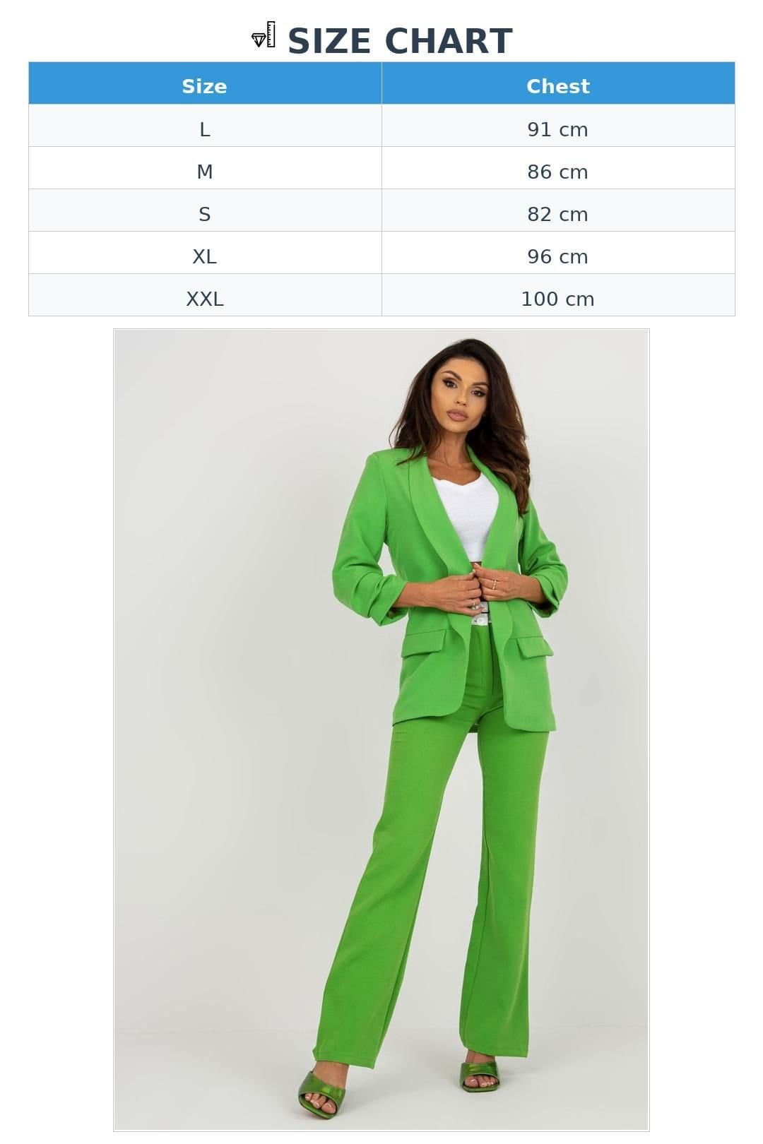 Love Lace Love Lace Women's Unbuttoned Lined Jacket with 3/4 Sleeve in Green - 4