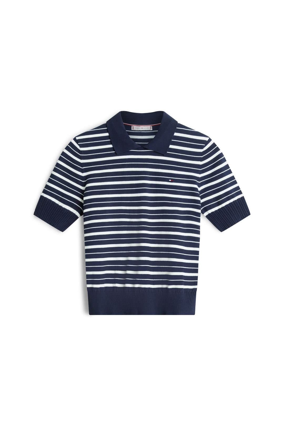 Tommy Hilfiger Tommy Hilfiger Women's Stripe GG Polo S/S Sweat in Navy