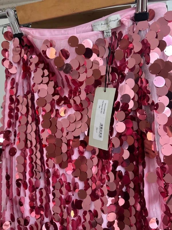 Never Fully Dressed Never fully dressed pink sequin midi skirt