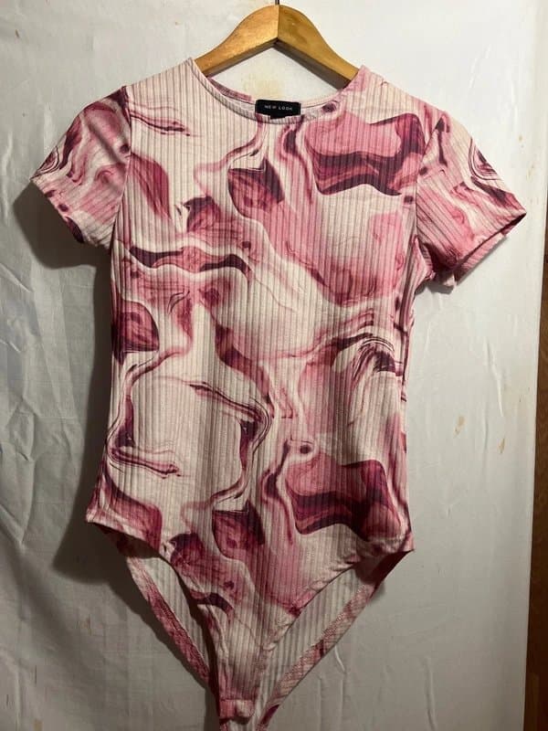 New Look New Look Pink Bodysuit size UK 12 (583)