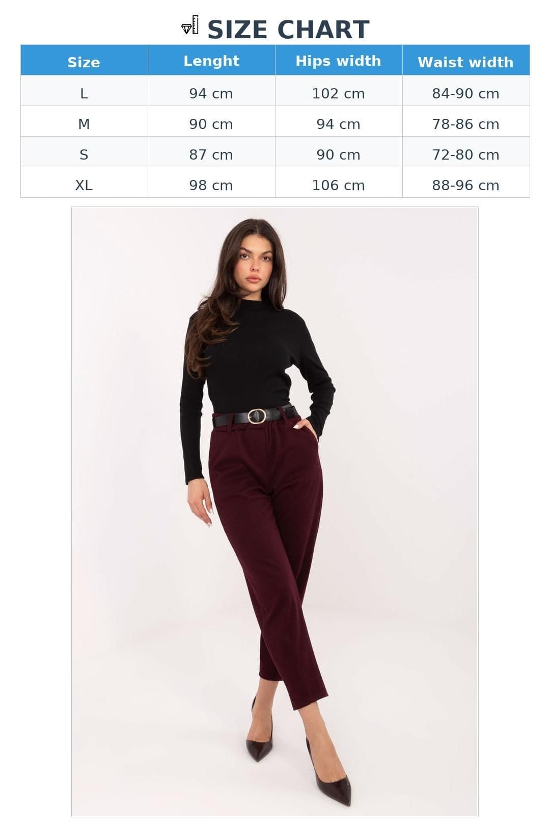 Love Lace Love Lace Women's Houndstooth High Waisted Cigarette Trousers Style 222925 in Red - 4