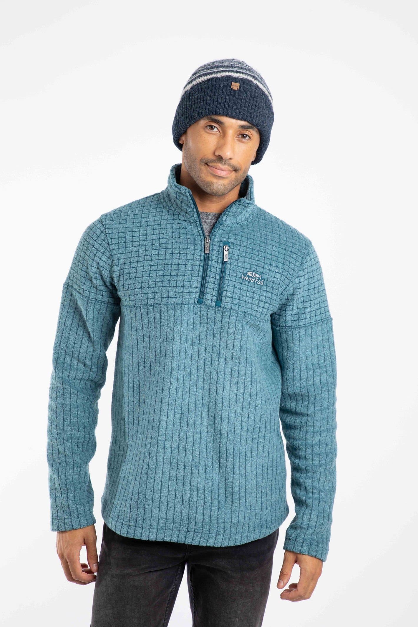 Weird Fish Weird Fish Navy Fair Isle Beanie Hat
