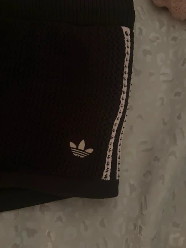 adidas Brown and Pink adidas mini crochet shorts